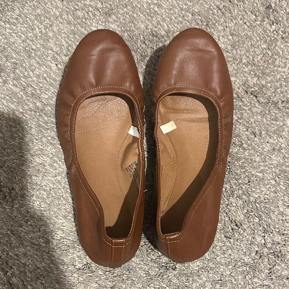 Target Brown Leather Ballet Flats - Women's